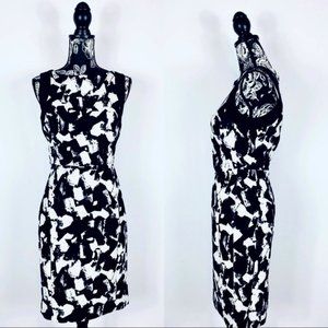 H&M white/black sheath dress